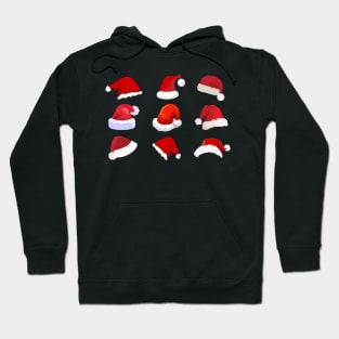 Santa Hats Collection: Get Into the Festive Spirit! Merry Christmas! Hoodie